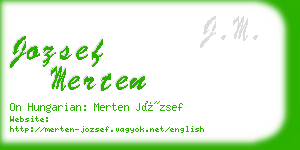 jozsef merten business card